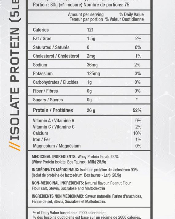Beyond isolate 5lbs supplement facts