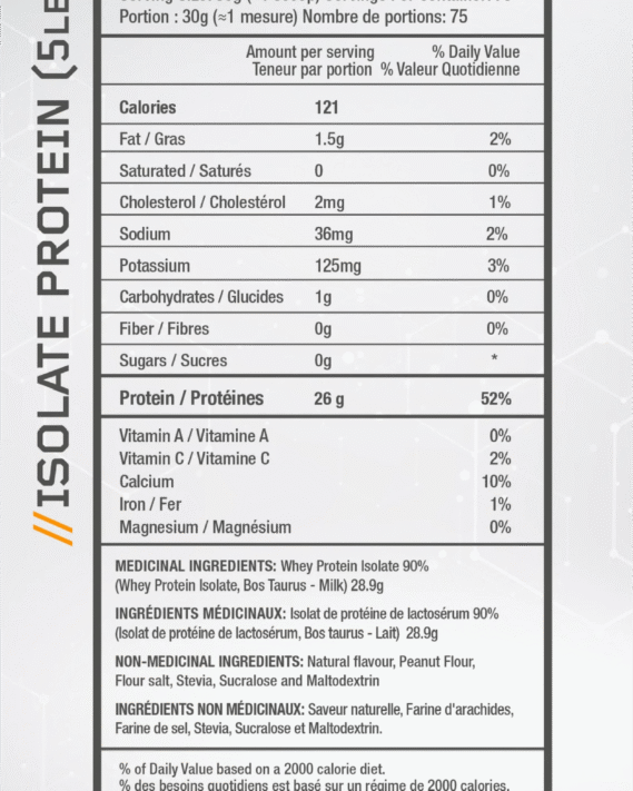 Beyond isolate 5lbs supplement facts